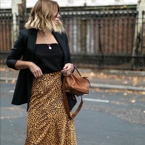 & Other Stories Leopard Midi Skirt NWT 0